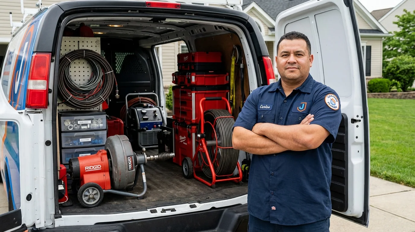 Professional drain cleaning equipment and Johns Plumbing LLC plumber in Buckeye
